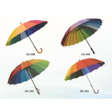 Parapluie droit pour l&#39;impression automatique d&#39;arc-en-ciel (HS-098)
